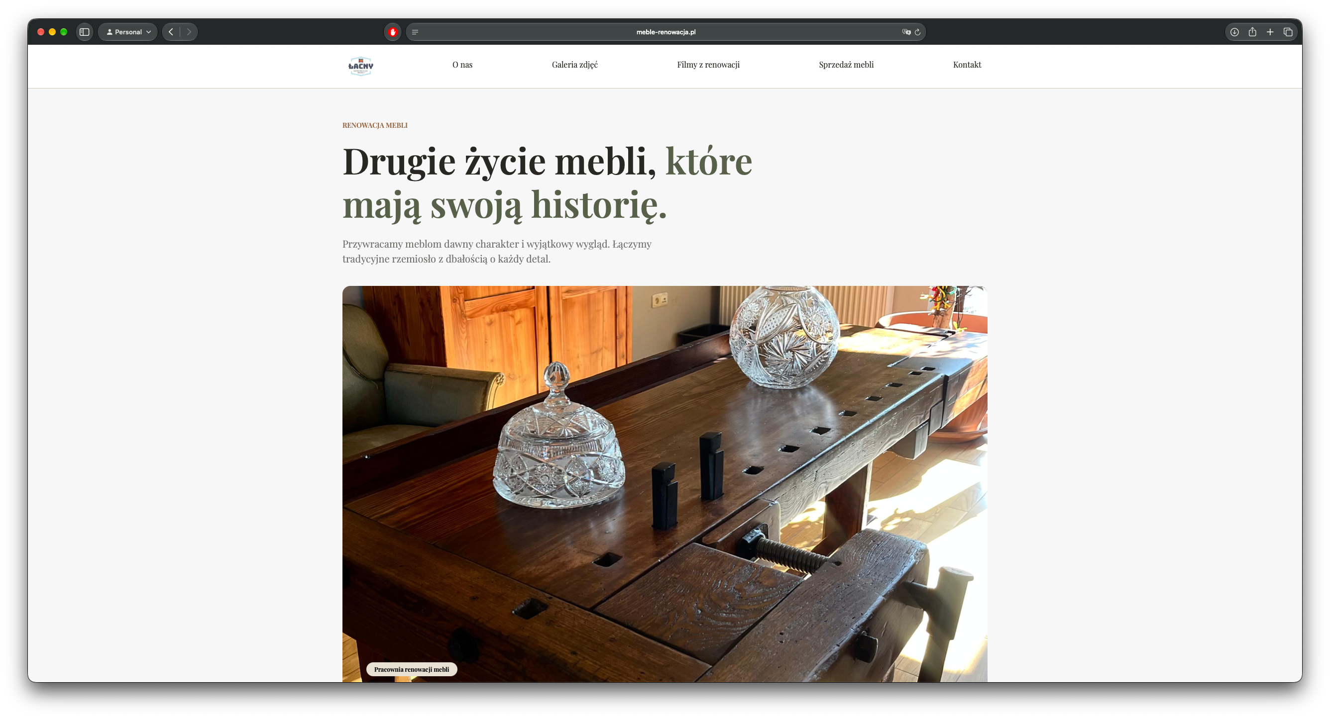 Obraz przedstawiający stronę Renowacja mebli